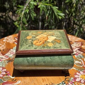 Bucherer Reuge‎ Swiss Music Box Love Story Richard Clayderman Instrument Inlay